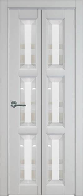 Межкомнатная дверь Porta Classic Milano, цвет - Серая эмаль (RAL 7047), Со стеклом (ДО)