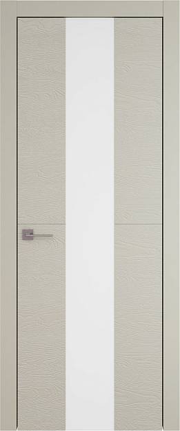 Межкомнатная дверь Tivoli Ж-3, цвет - Серо-оливковая эмаль по шпону (RAL 7032), Со стеклом (ДО)