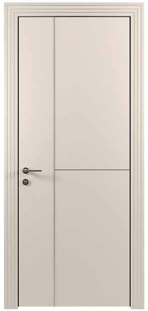 Межкомнатная дверь Tivoli Г-1, цвет - Бежевая эмаль (RAL 9010), Без стекла (ДГ)