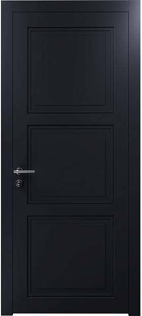 Межкомнатная дверь Milano Neo Classic, цвет - Черная эмаль (RAL 9004), Без стекла (ДГ)