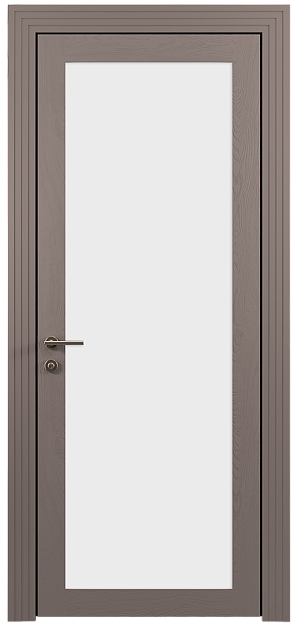 Межкомнатная дверь Tivoli З-1, цвет - Серая стяжка эмаль по шпону (RAL 060-60-05), Со стеклом (ДО)
