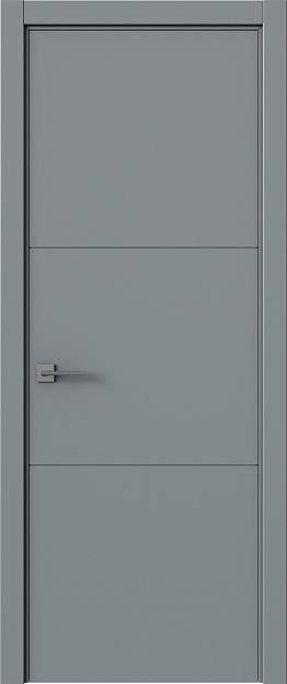 Межкомнатная дверь Tivoli В-2, цвет - Серебристо-серая эмаль (RAL 7045), Без стекла (ДГ)