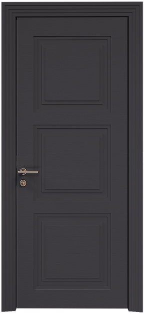 Межкомнатная дверь Millano Neo Classic Scalino, цвет - Черная эмаль по шпону (RAL 9004), Без стекла (ДГ)