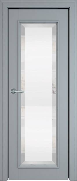 Межкомнатная дверь Domenica LUX, цвет - Серебристо-серая эмаль (RAL 7045), Со стеклом (ДО)