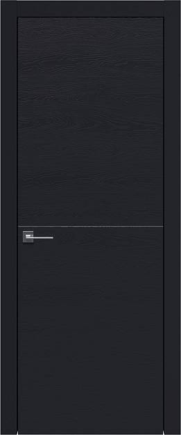Межкомнатная дверь Tivoli Б-3, цвет - Черная эмаль по шпону (RAL 9004), Без стекла (ДГ)