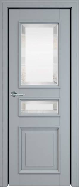 Межкомнатная дверь Imperia-R LUX, цвет - Серебристо-серая эмаль (RAL 7045), Со стеклом (ДО)