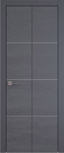 Межкомнатная дверь Tivoli Г-2 Книжка, цвет - Графитово-серая эмаль по шпону (RAL 7024), Без стекла (ДГ)