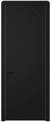 Дверь Luna Moderno Черная эмаль (RAL 9004) без стекла