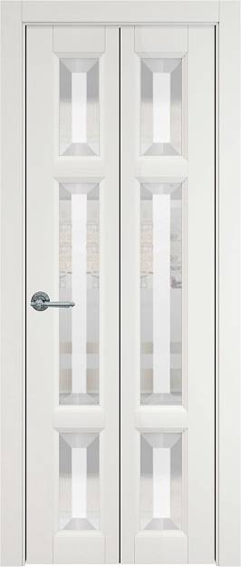 Межкомнатная дверь Porta Classic Siena, цвет - Бежевая эмаль (RAL 9010), Со стеклом (ДО)