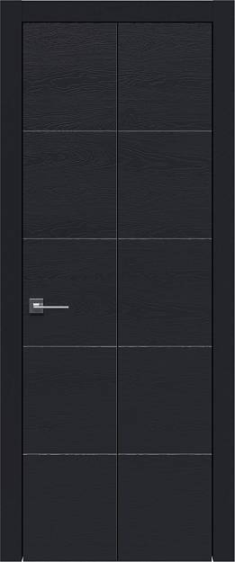 Межкомнатная дверь Tivoli Д-2 Книжка, цвет - Черная эмаль по шпону (RAL 9004), Без стекла (ДГ)