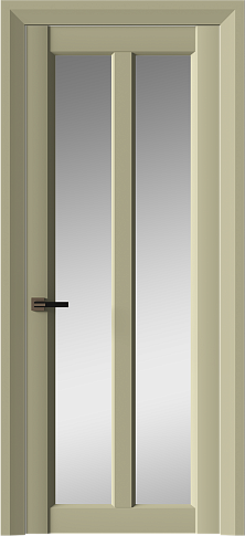 Дверь Prato Neo Classic Decoro Серо-оливковая эмаль (RAL 7032) со стеклом