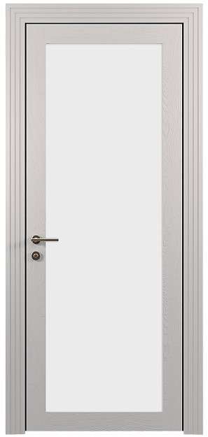 Межкомнатная дверь Tivoli З-1, цвет - Серая эмаль по шпону (RAL 7047), Со стеклом (ДО)