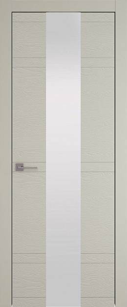 Межкомнатная дверь Tivoli Ж-4, цвет - Серо-оливковая эмаль по шпону (RAL 7032), Со стеклом (ДО)