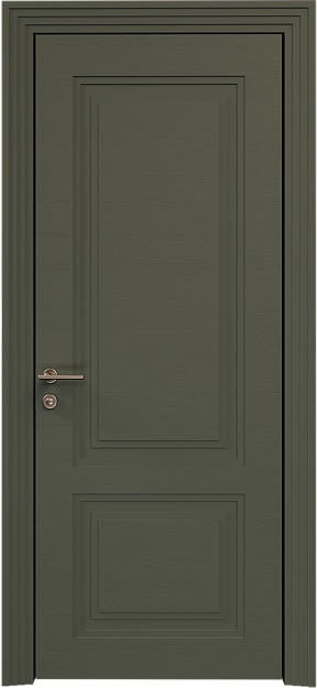Межкомнатная дверь Dinastia Neo Classic Scalino, цвет - Серый Мох эмаль по шпону (RAL 7003), Без стекла (ДГ)
