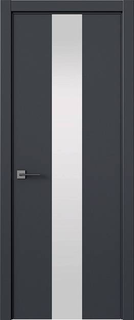 Межкомнатная дверь Tivoli Ж-5, цвет - Графитово-серая эмаль (RAL 7024), Со стеклом (ДО)