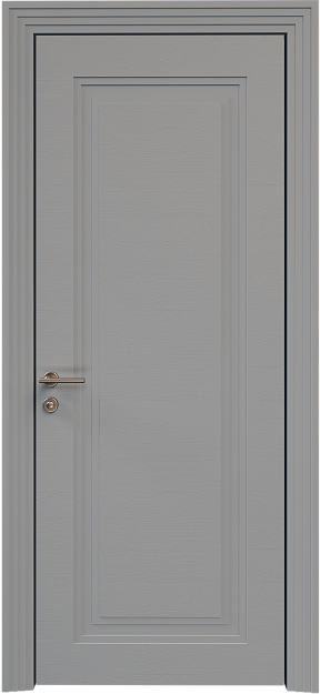 Межкомнатная дверь Ravenna Neo Classic Scalino, цвет - Серебристо-серая эмаль по шпону (RAL 7045), Без стекла (ДГ)