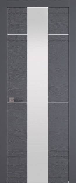 Межкомнатная дверь Tivoli Ж-4, цвет - Графитово-серая эмаль по шпону (RAL 7024), Со стеклом (ДО)