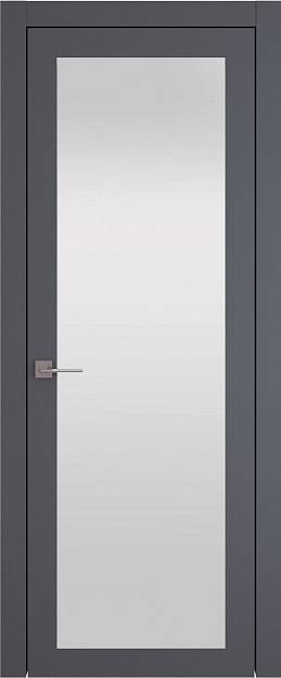 Межкомнатная дверь Tivoli З-2, цвет - Антрацит ST, Со стеклом (ДО)