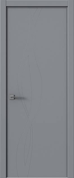Межкомнатная дверь Tivoli Г-5, цвет - Серебристо-серая эмаль (RAL 7045), Без стекла (ДГ)