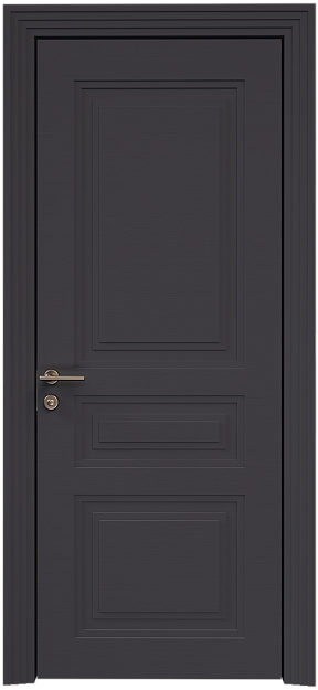 Межкомнатная дверь Imperia-R Neo Classic Scalino, цвет - Черная эмаль по шпону (RAL 9004), Без стекла (ДГ)