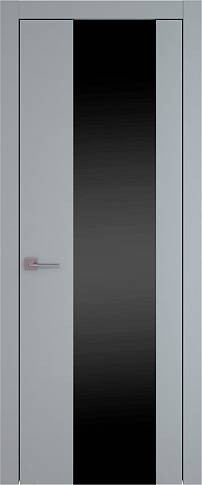 Дверь Tivoli Е-1 Серебристо-серая эмаль (RAL 7045) со стеклом