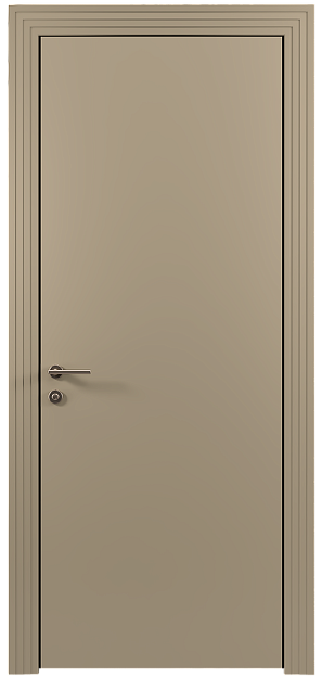 Межкомнатная дверь Tivoli А-1, цвет - Серое Льняное волокно эмаль (RAL 075-70-10), Без стекла (ДГ)