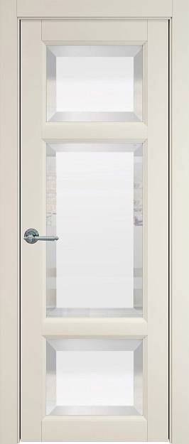 Межкомнатная дверь Siena, цвет - Жемчужная эмаль (RAL 1013), Со стеклом (ДО)