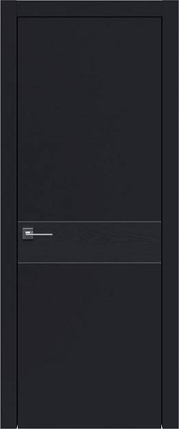 Межкомнатная дверь Tivoli И-2, цвет - Черная эмаль-эмаль по шпону (RAL 9004), Без стекла (ДГ)