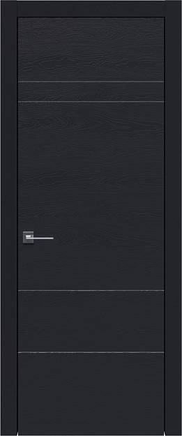 Межкомнатная дверь Tivoli К-2, цвет - Черная эмаль по шпону (RAL 9004), Без стекла (ДГ)