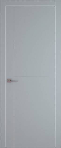 Межкомнатная дверь Tivoli Е-3, цвет - Серебристо-серая эмаль (RAL 7045), Без стекла (ДГ)