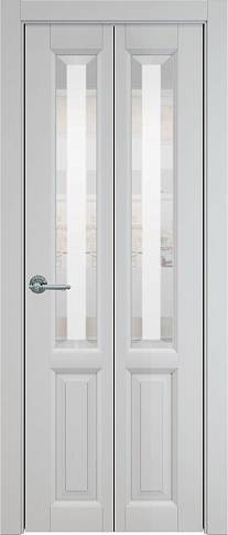 Дверь Dinastia Книжка Porta Classic Серая эмаль (RAL 7047) со стеклом