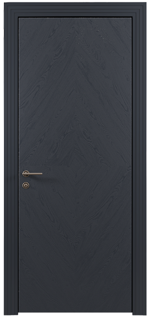 Межкомнатная дверь Tivoli К-1, цвет - Графитово-серая эмаль по шпону (RAL 7024), Без стекла (ДГ)