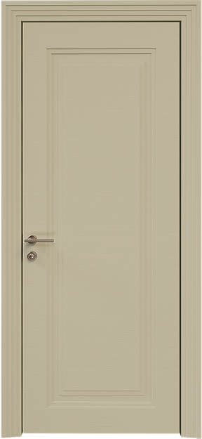 Межкомнатная дверь Domenica Neo Classic Scalino, цвет - Серо-оливковая эмаль по шпону (RAL 7032), Без стекла (ДГ)