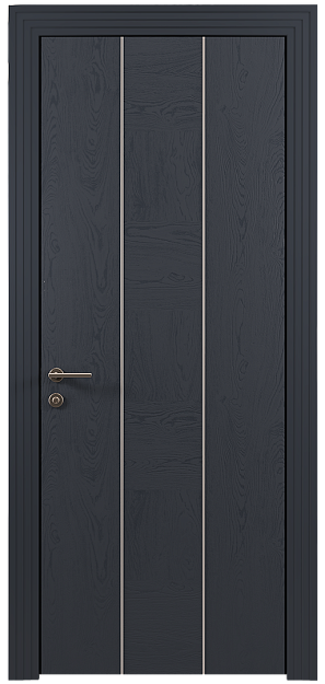 Межкомнатная дверь Tivoli Б-1, цвет - Графитово-серая эмаль по шпону (RAL 7024), Без стекла (ДГ)