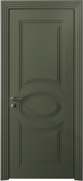 Межкомнатная дверь Florencia Neo Classic Scalino, цвет - Серый Мох эмаль (RAL 7003), Без стекла (ДГ)