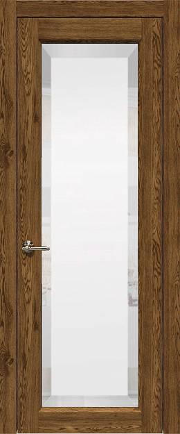 Межкомнатная дверь Domenica, цвет - Дуб коньяк, Со стеклом (ДО)