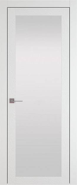 Межкомнатная дверь Tivoli З-3, цвет - Белая эмаль по шпону (RAL 9003), Со стеклом (ДО)
