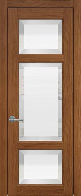 Межкомнатная дверь Siena, цвет - Итальянский орех, Со стеклом (ДО)