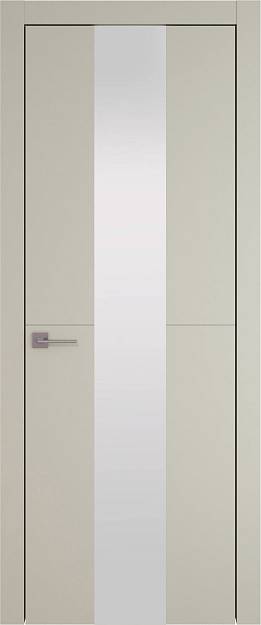 Межкомнатная дверь Tivoli Ж-3, цвет - Серо-оливковая эмаль (RAL 7032), Со стеклом (ДО)