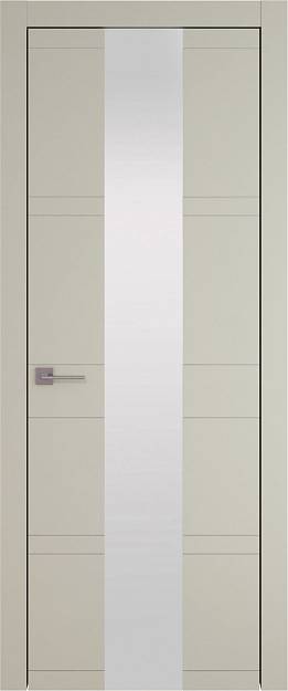 Межкомнатная дверь Tivoli Ж-2, цвет - Серо-оливковая эмаль (RAL 7032), Со стеклом (ДО)