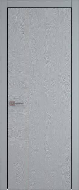 Межкомнатная дверь Tivoli В-1, цвет - Серебристо-серая эмаль по шпону (RAL 7045), Без стекла (ДГ)
