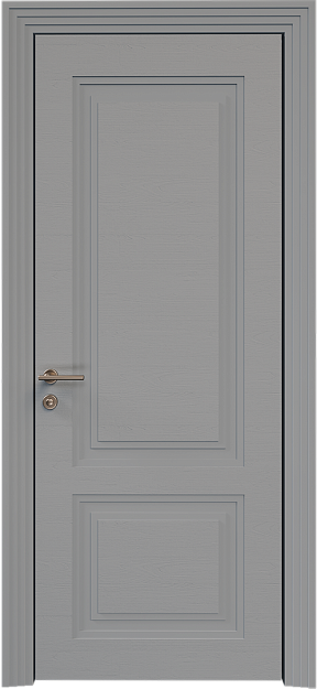 Межкомнатная дверь Dinastia Neo Classic Scalino, цвет - Серебристо-серая эмаль по шпону (RAL 7045), Без стекла (ДГ)