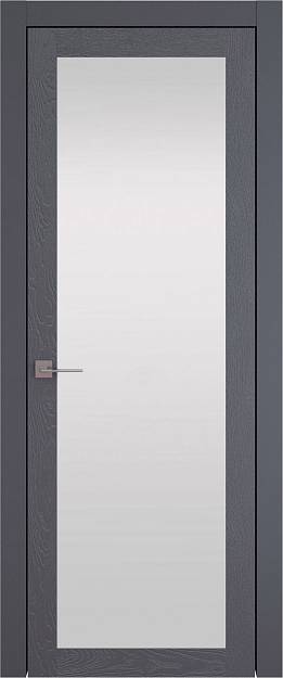Межкомнатная дверь Tivoli З-2, цвет - Графитово-серая эмаль по шпону (RAL 7024), Со стеклом (ДО)