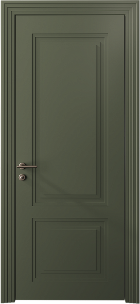 Межкомнатная дверь Dinastia Neo Classic Scalino, цвет - Серый Мох эмаль (RAL 7003), Без стекла (ДГ)