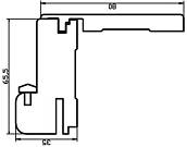 Моноблок для компланарной системы с наличником 80 мм, (комплект) на двустворчатую дверь (с врезами под 2 скрытые петли), стандартная высота,  Белый ST