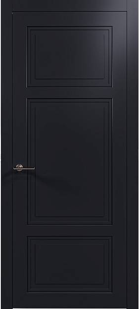 Межкомнатная дверь Siena Neo Classic, цвет - Черная эмаль (RAL 9004), Без стекла (ДГ)