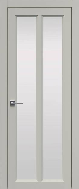 Межкомнатная дверь Sorrento-R Д4, цвет - Магнолия ST, Со стеклом (ДО)