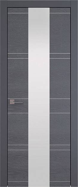 Межкомнатная дверь Tivoli Ж-2, цвет - Графитово-серая эмаль по шпону (RAL 7024), Со стеклом (ДО)