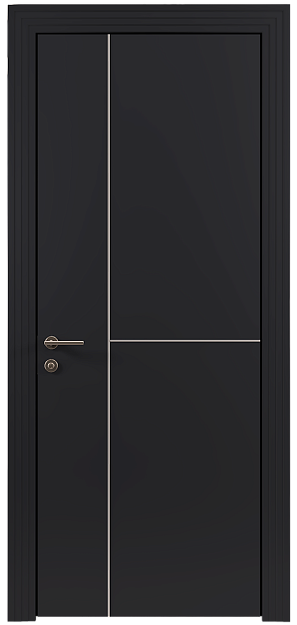 Межкомнатная дверь Tivoli Г-1, цвет - Черная эмаль (RAL 9004), Без стекла (ДГ)