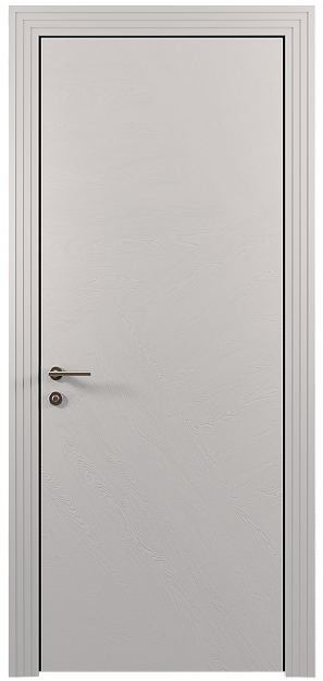 Межкомнатная дверь Tivoli М-1, цвет - Серая эмаль по шпону (RAL 7047), Без стекла (ДГ)